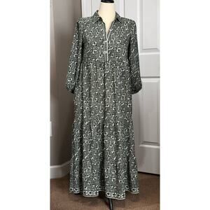 Max Studio London Sz S Dress Sheer Coastal Boho Bohemian Flowy